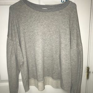 Gray crop top